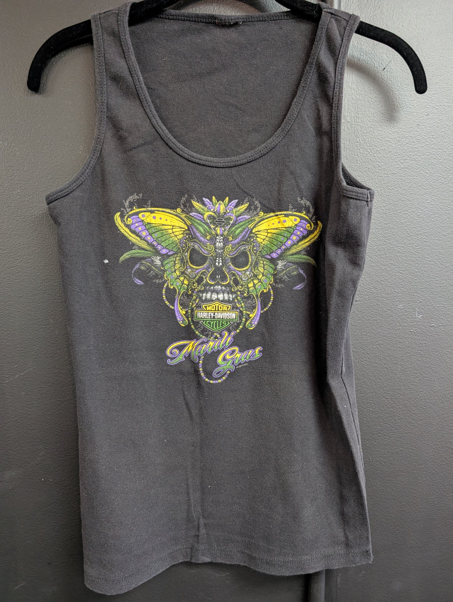 Mardi gras Harley-Davidson tank top women's medium