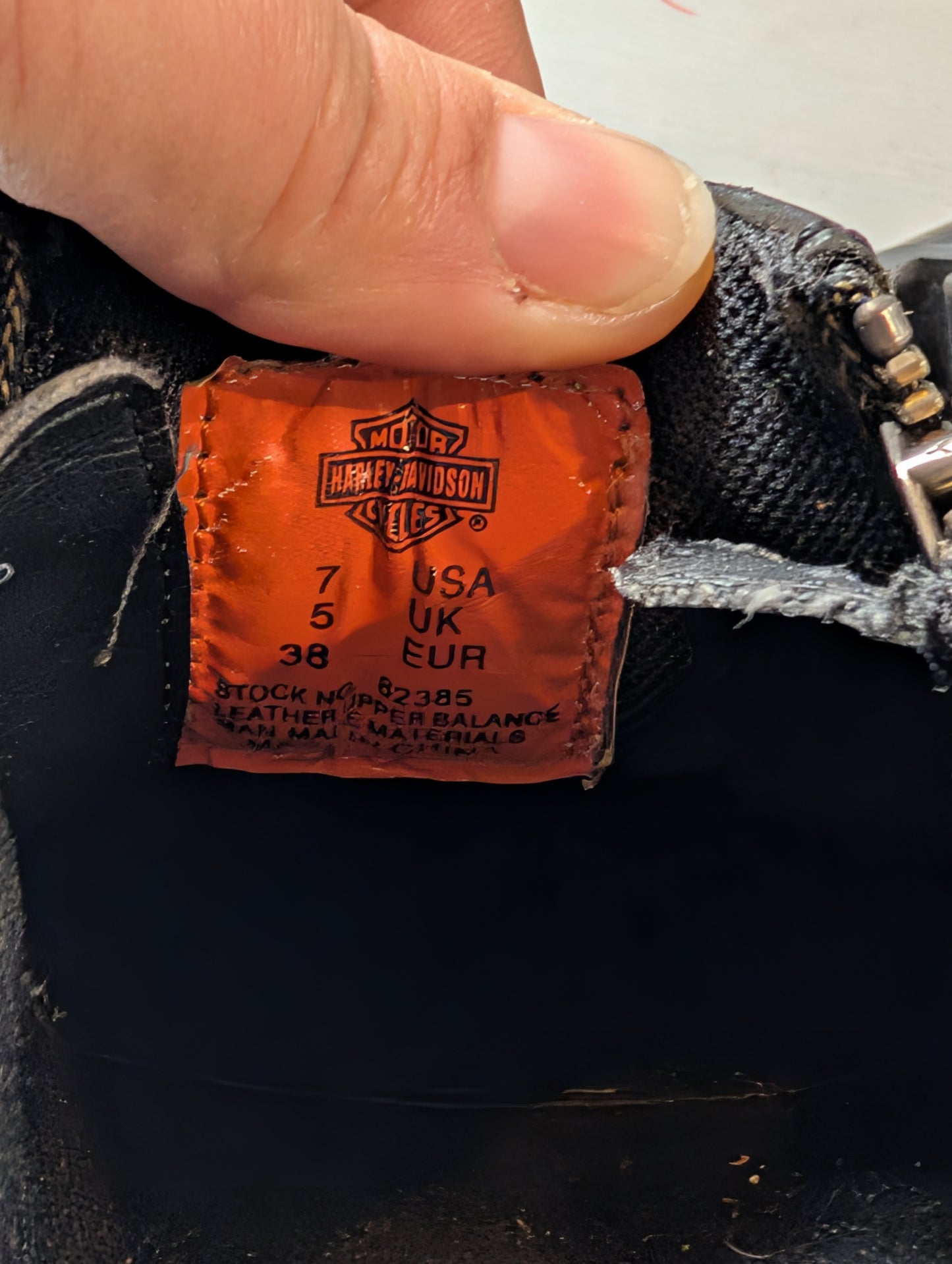 Harley-Davidson black leather zip-up clogs size 7