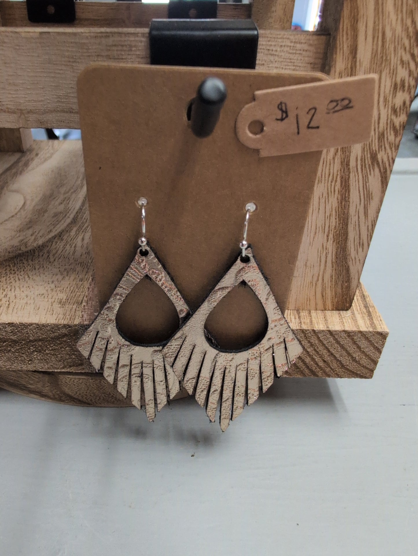 Metallic Dangle Earrings - Locally handmade