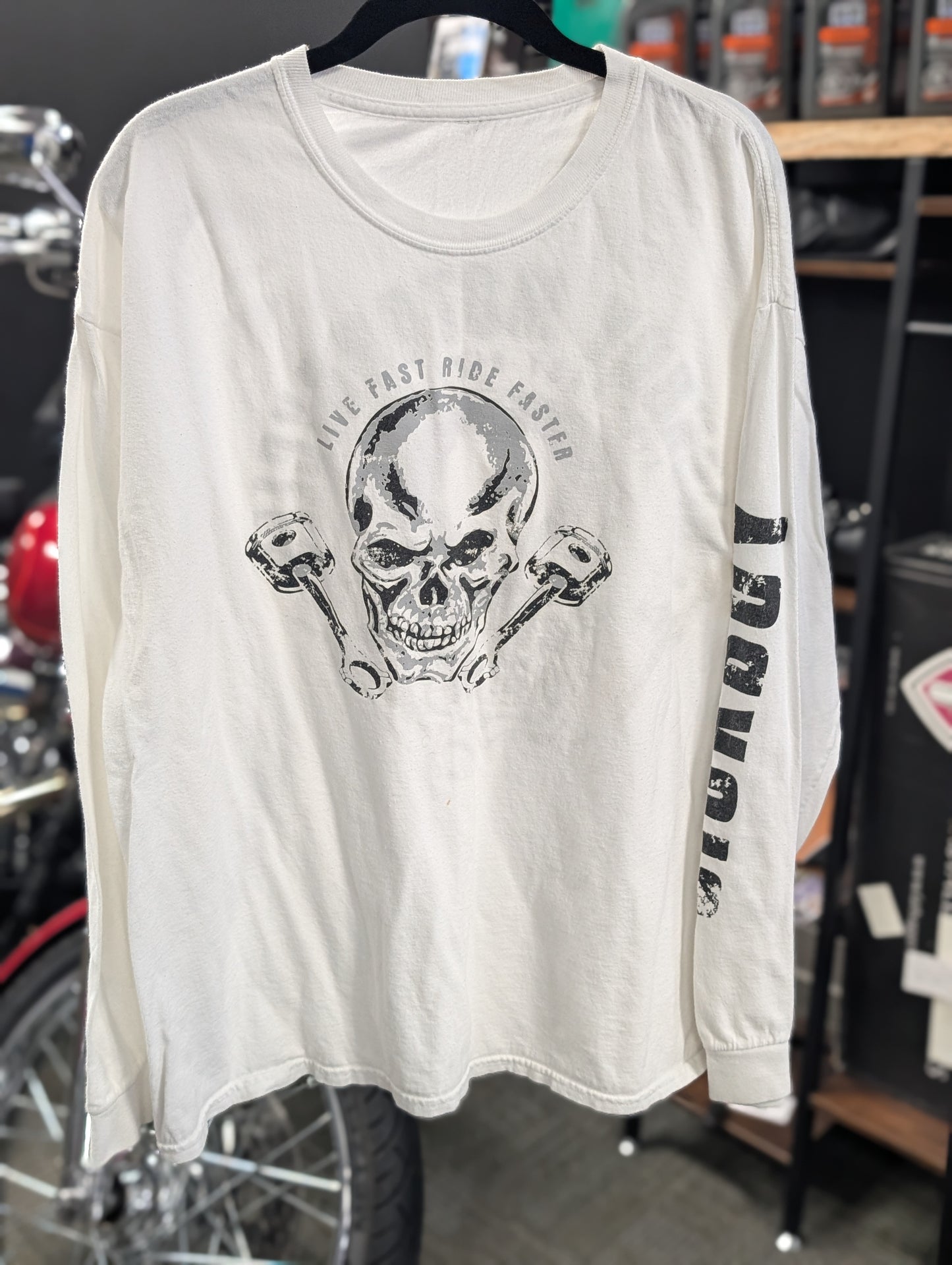 Live fast ride faster men's long sleeve XL