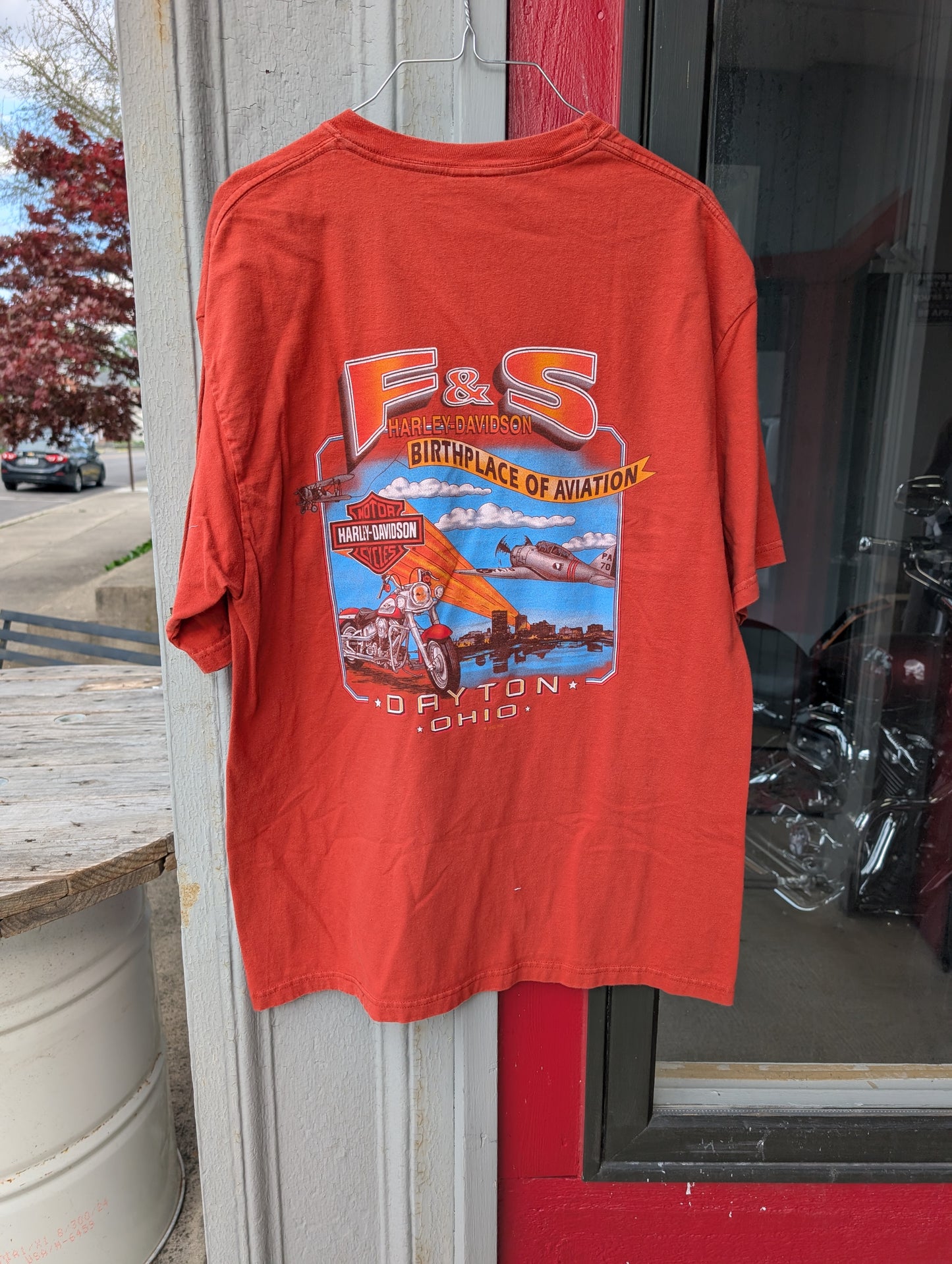 F&S Harley Davidson front Pocket size Large Tshirt