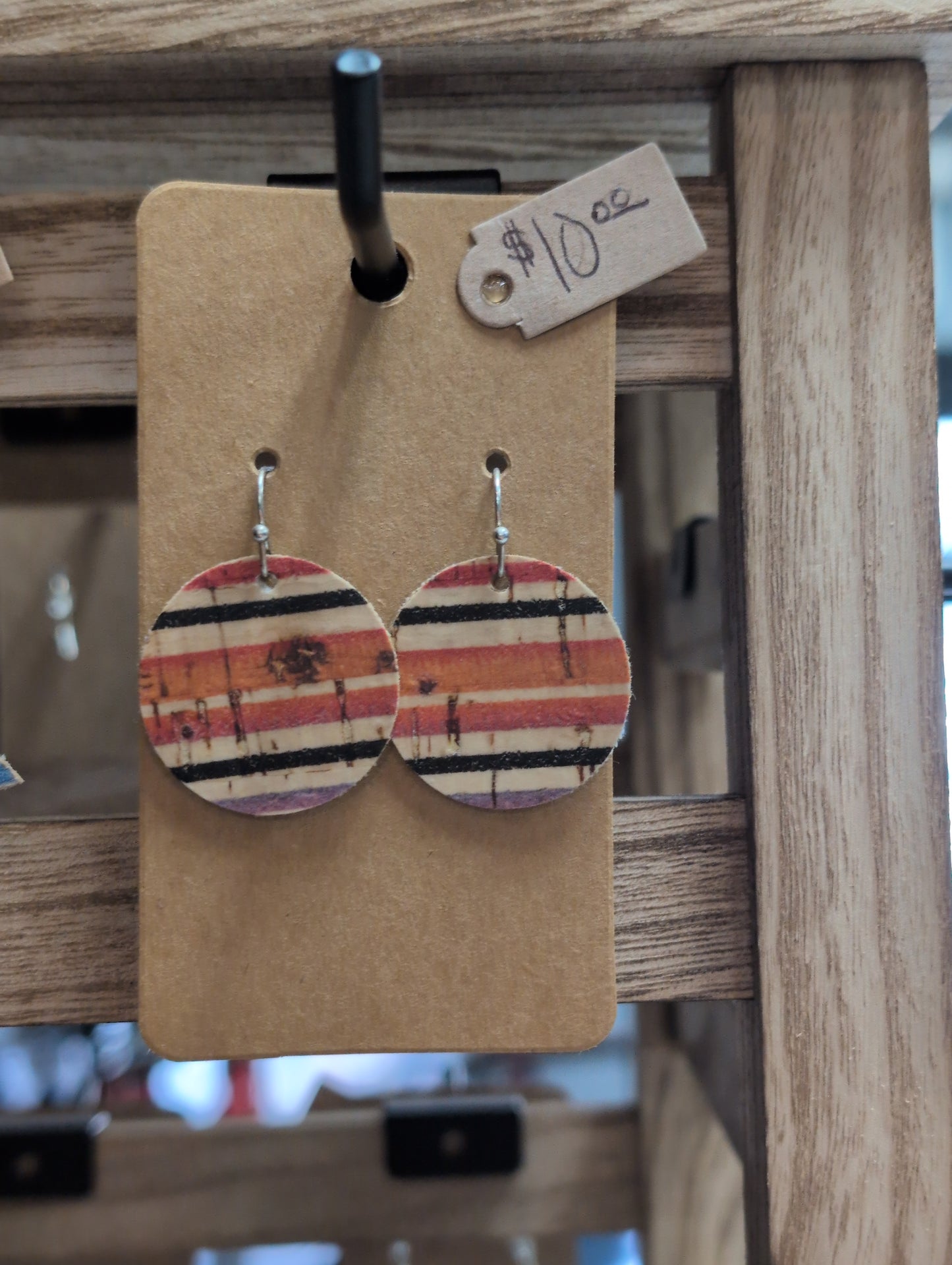 Circle Dangle Earrings - Locally handmade