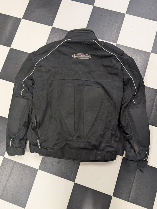 XXL Nitro Mens Medium Black Padded Motorcycle Racing Jacket Without Inner Lining
