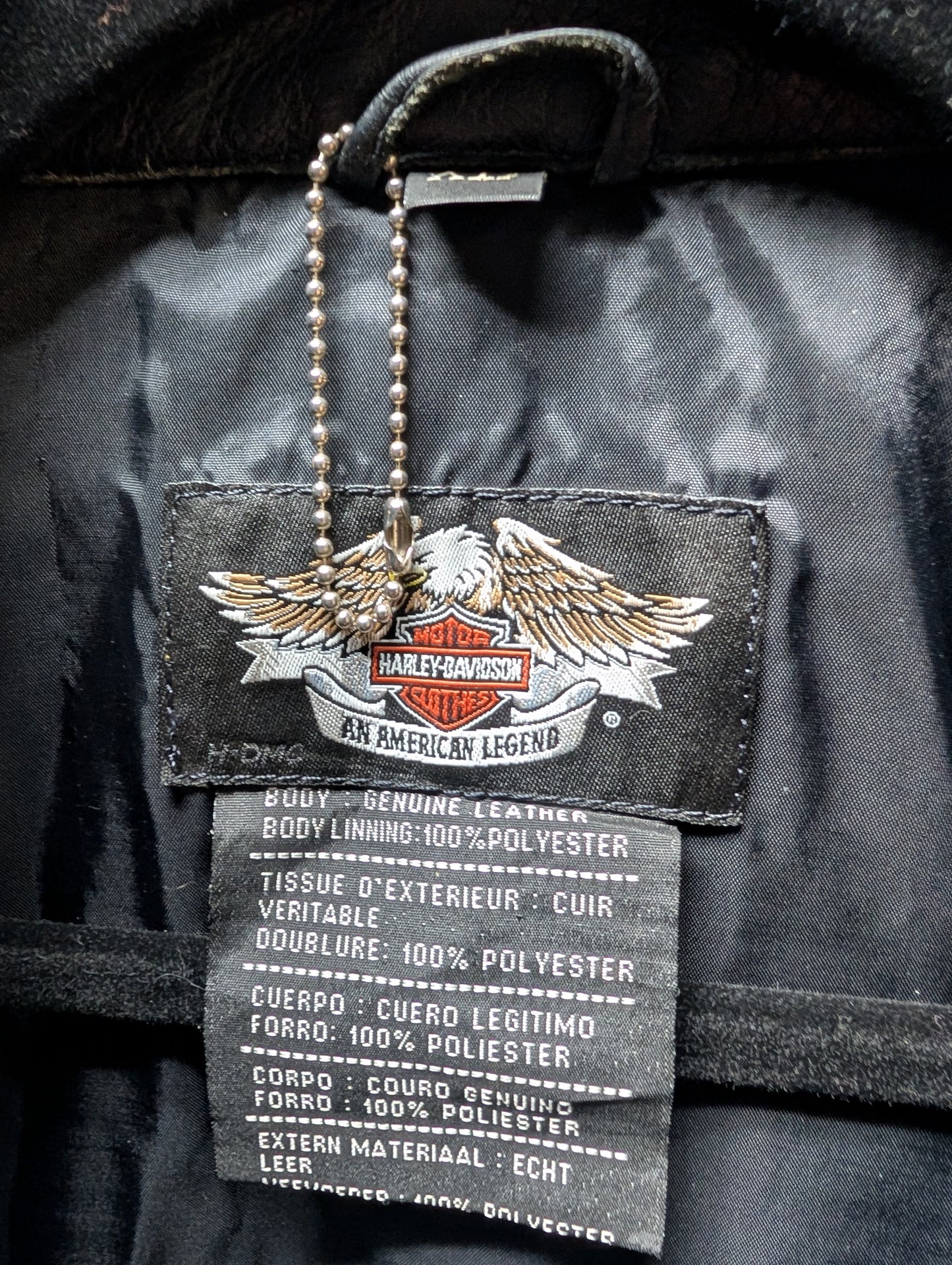 Vintage leather Harley jacket XL