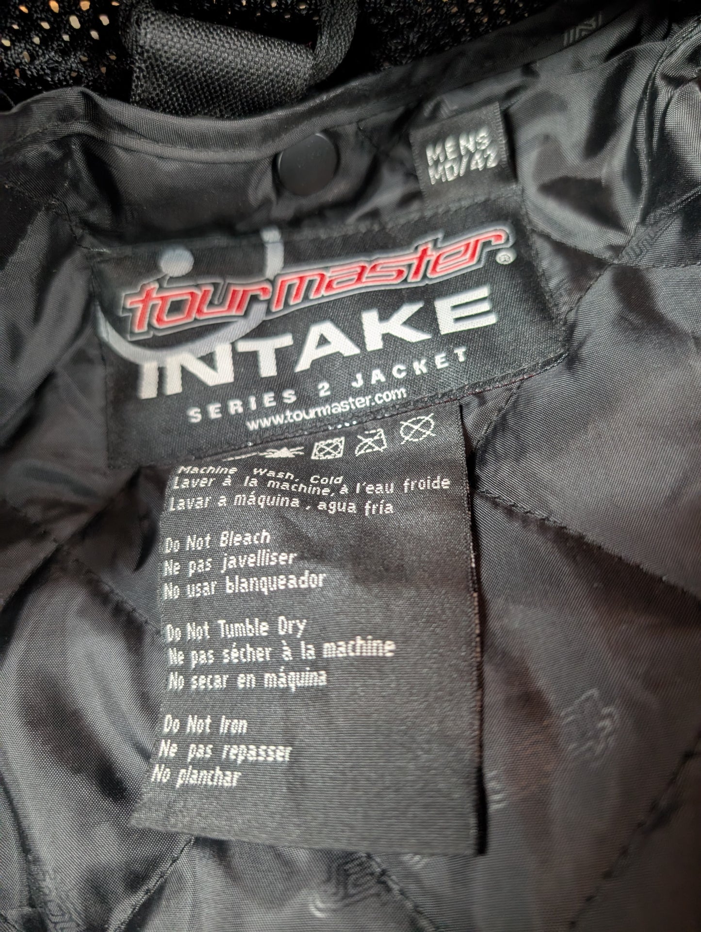 Tourmaster Men's Intake Air Motorcycle Jacket, also known as the Tourmaster Intake Series 2 Jacket size 42 with removable liner