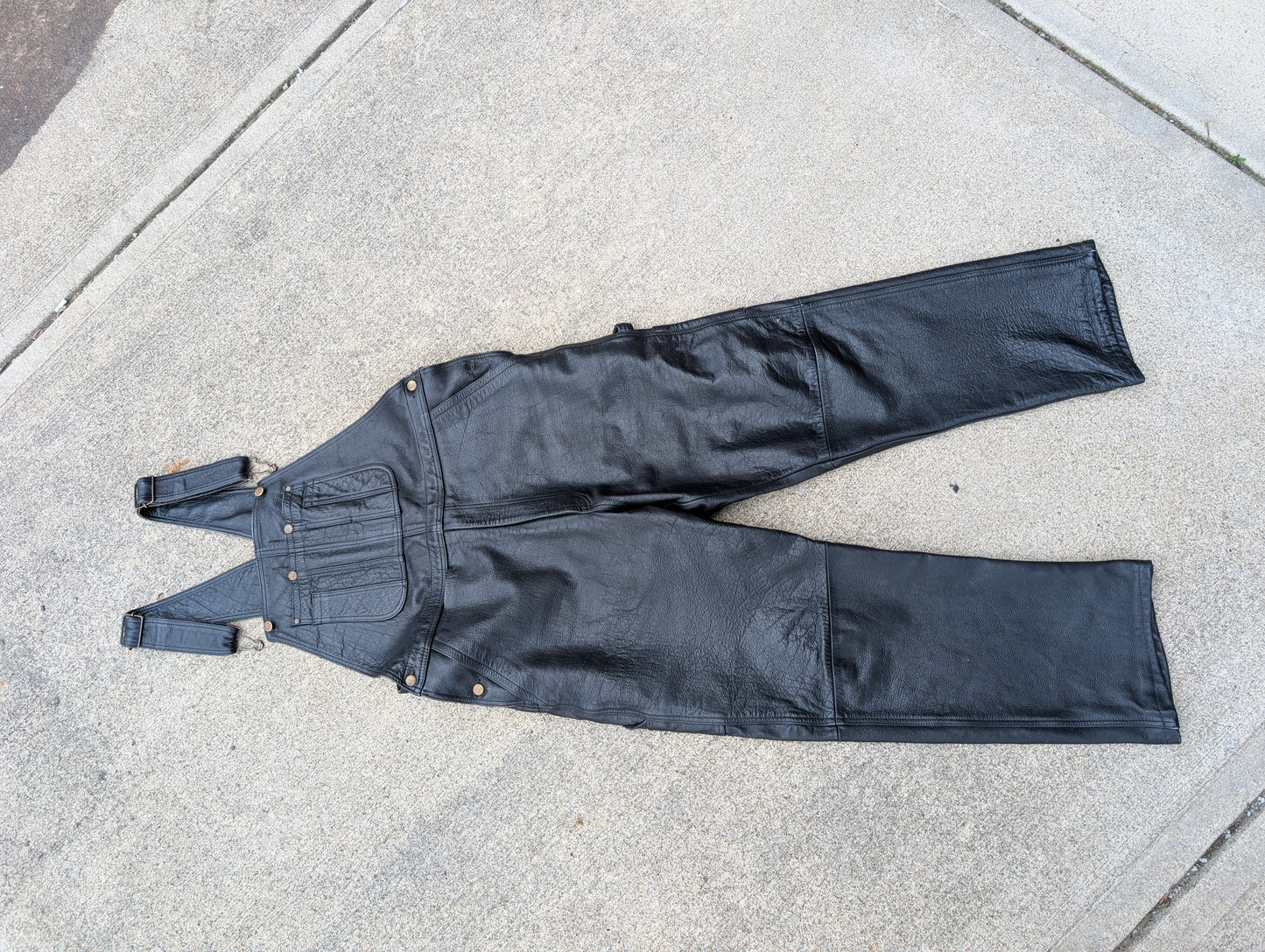 Leather overalls size 40