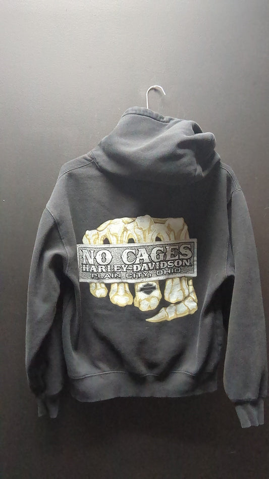 Harley-Davidson Youth Hoodie – Plain City Ohio “No Cages” Graphic (8/10)