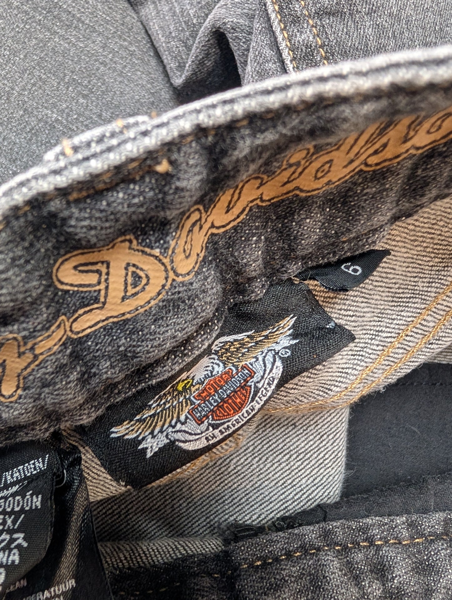 Harley Davidson Women's Black Denim size 6