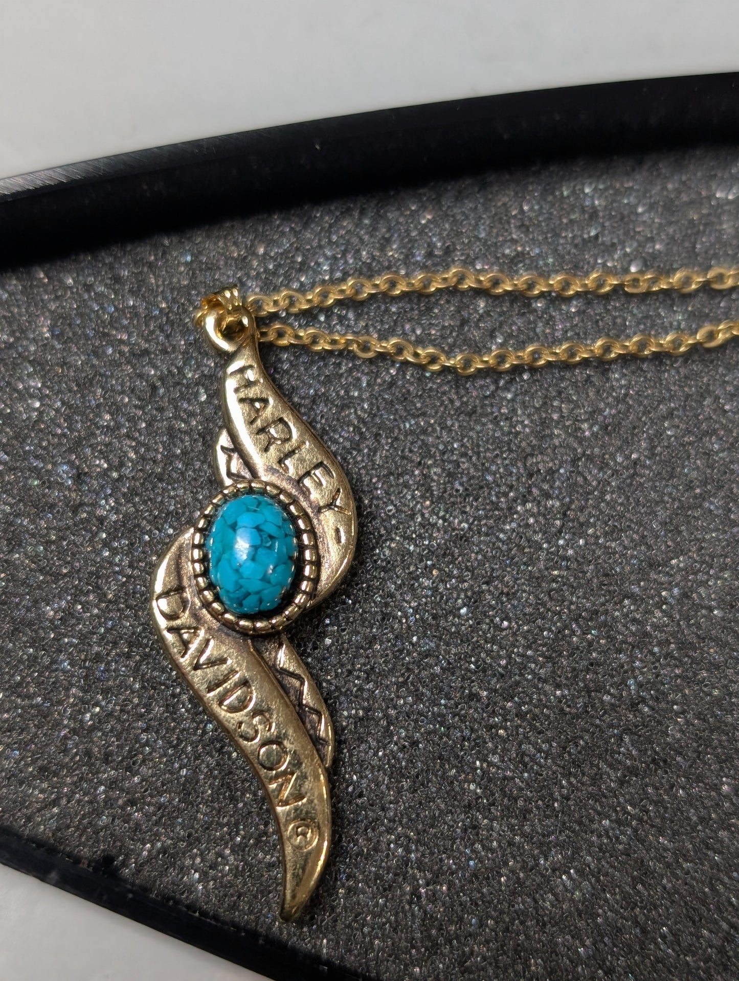 Vintage 1990s Turquoise jewelry set in unique box