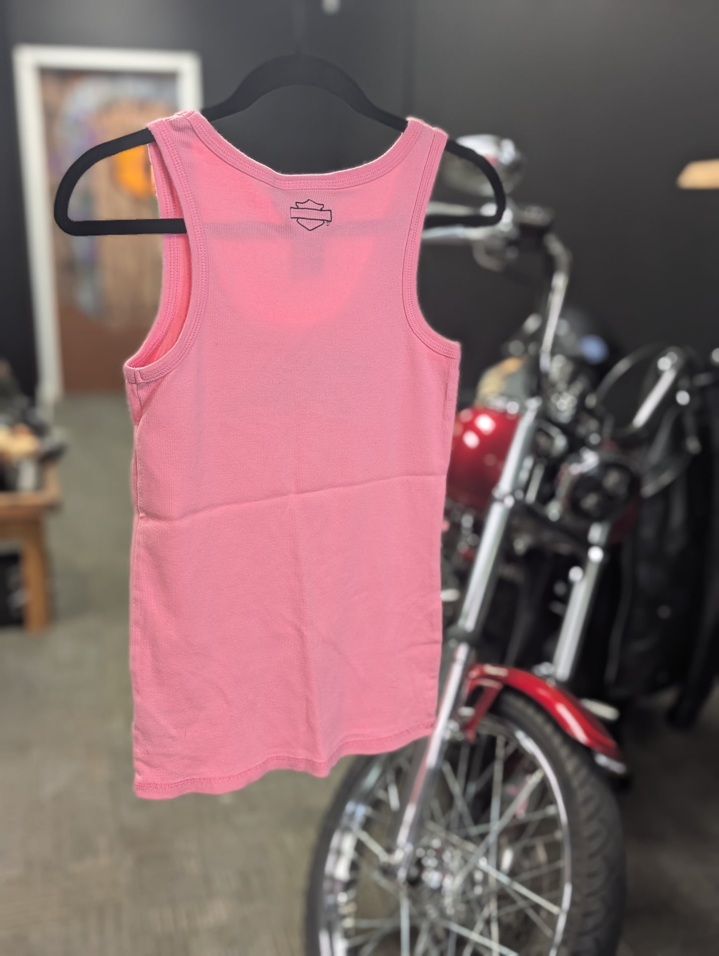 Harley Davidson Women's Pink Tag Tank Top size Large