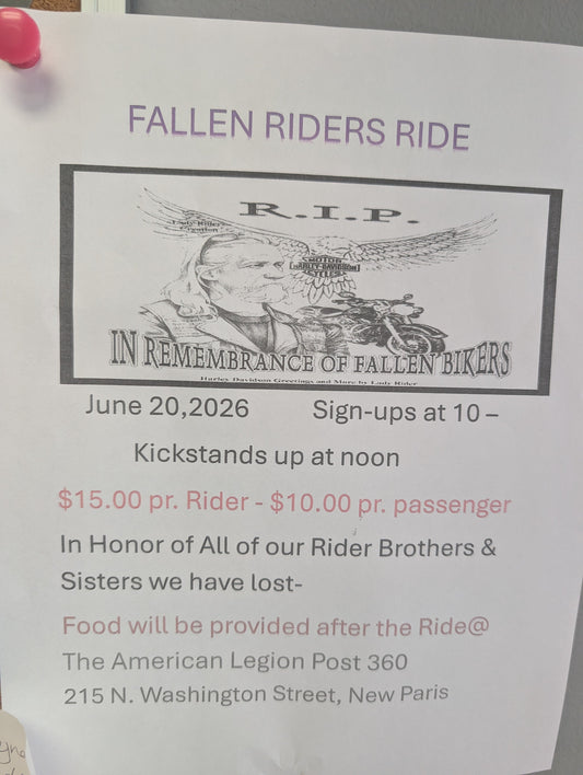 Fallen Riders Ride – June 20, 2026