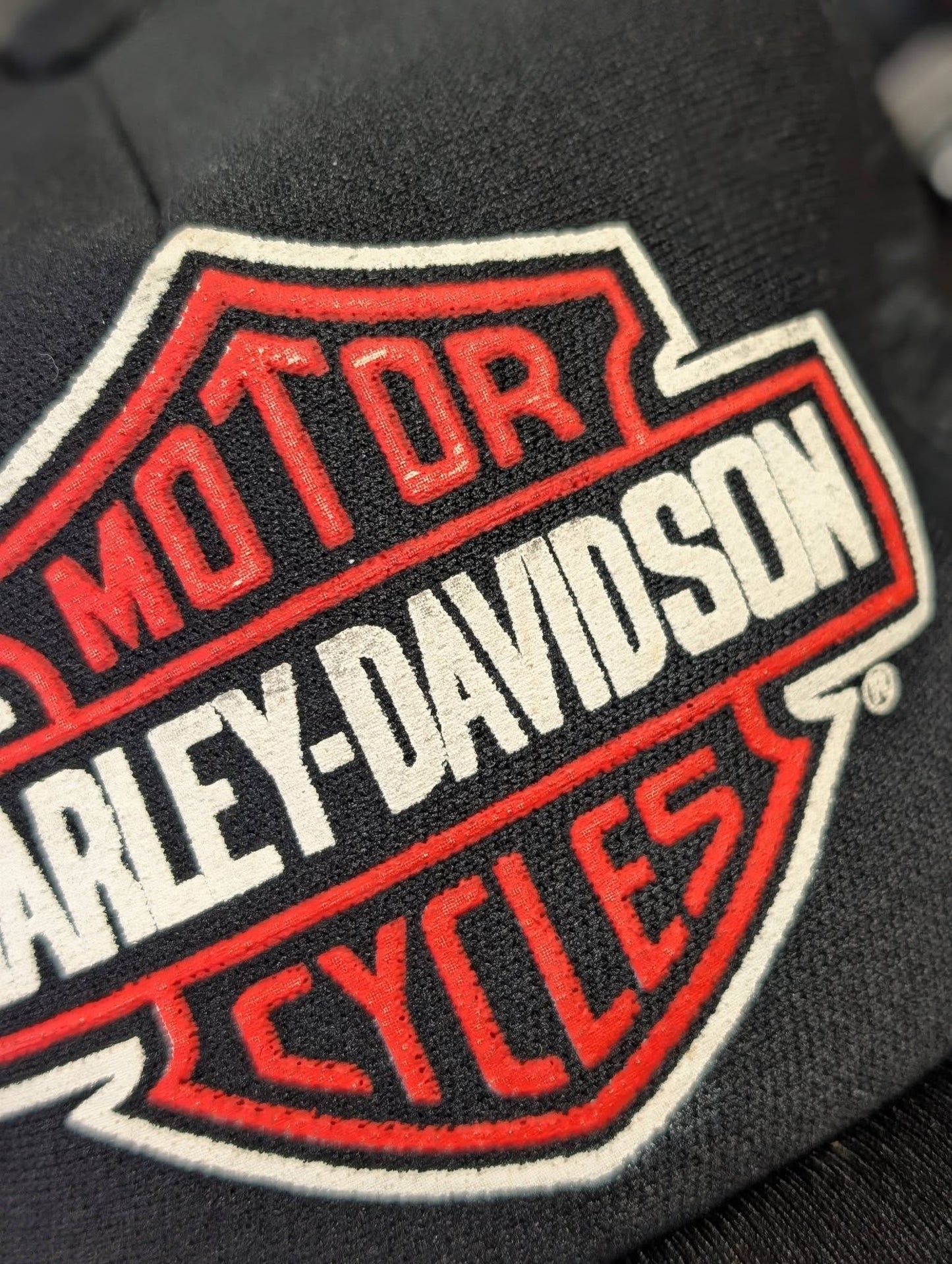 Vintage Harley-Davidson Bar & Shield Mesh Trucker Hat Black Snapback Cap