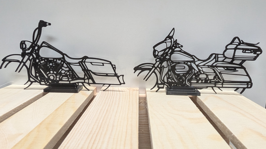 Silhouette motorcycle art