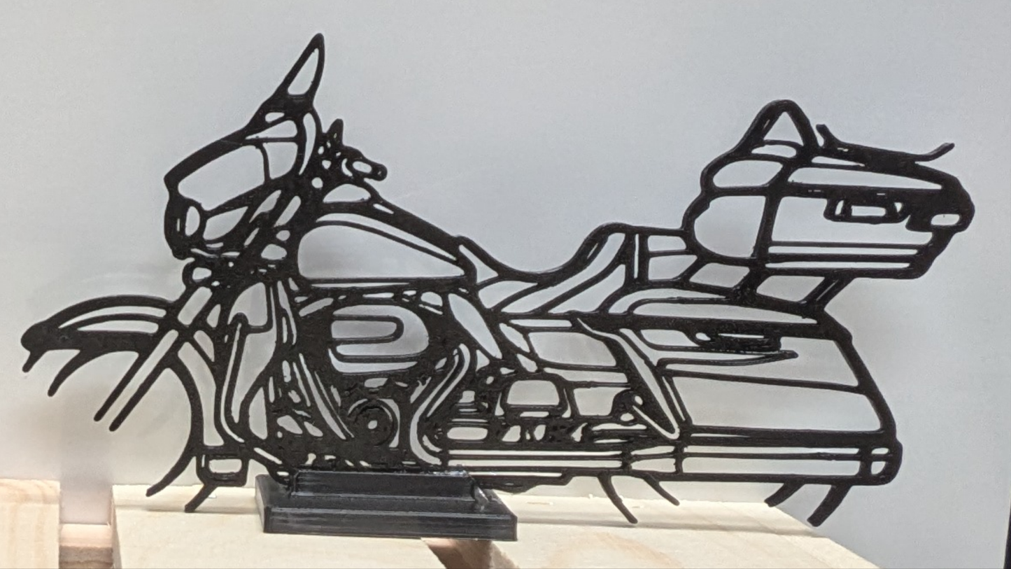 Silhouette motorcycle art