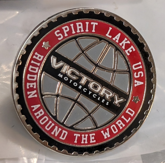 Victory logo pin