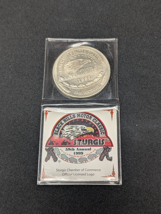 1oz .999 Pure Silver Sturgis Coin 1999