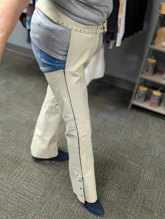 Women's Cream Colored Harley Davidson Chaps