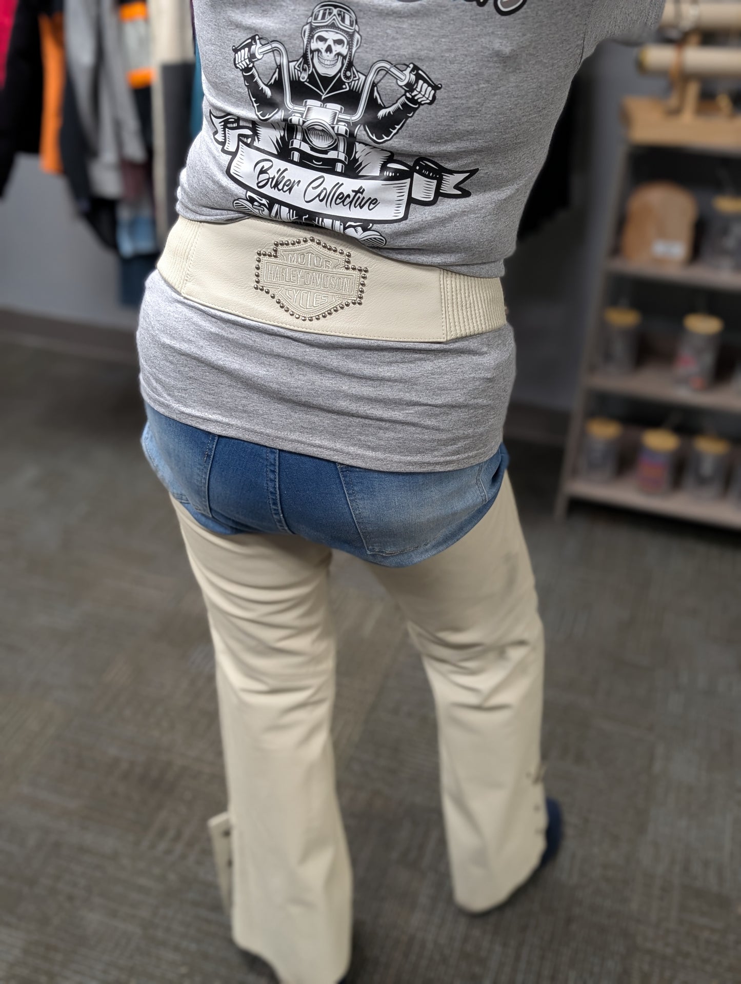 Women's Cream Colored Harley Davidson Chaps