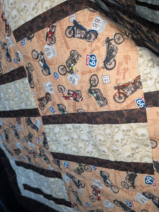 Handmade motorcycle quilt