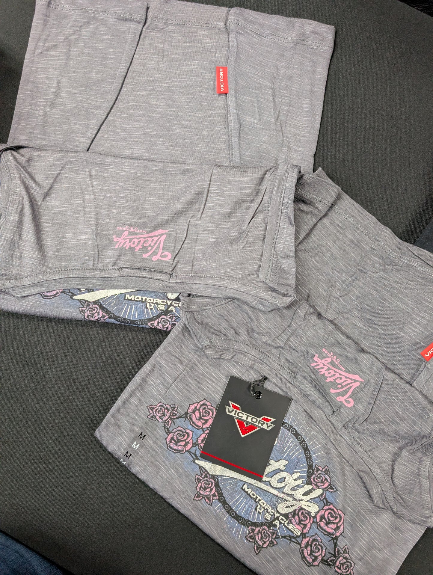 Victory Women's Sleeveless Logo Tank Grey - New old stock size Large