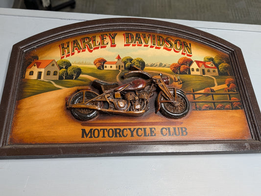 Harley-Davidson Motorcycle club wooden wall art