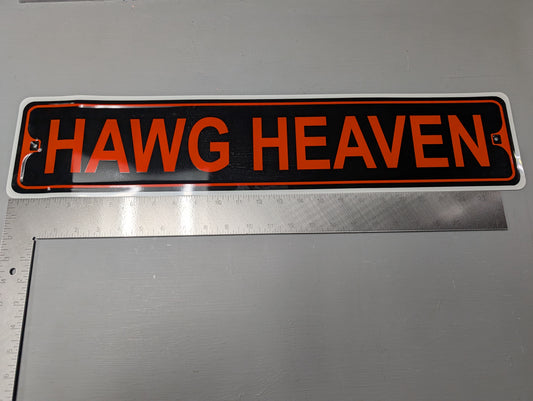 Hog heaven street sign