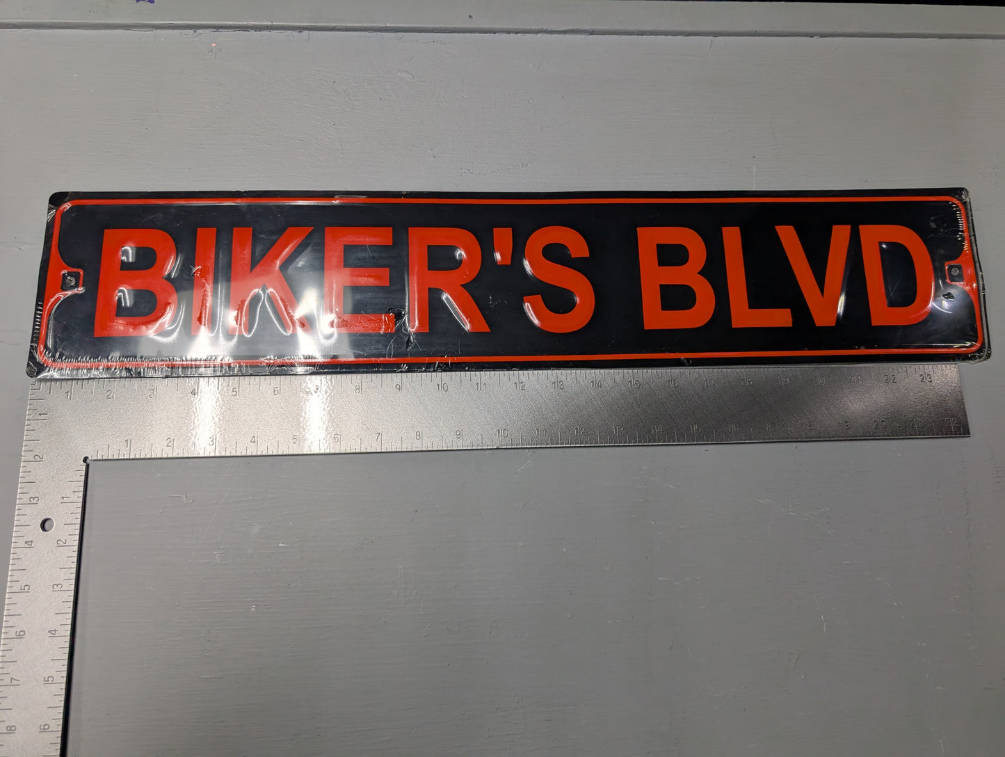 Biker Blvd Metal Street sign
