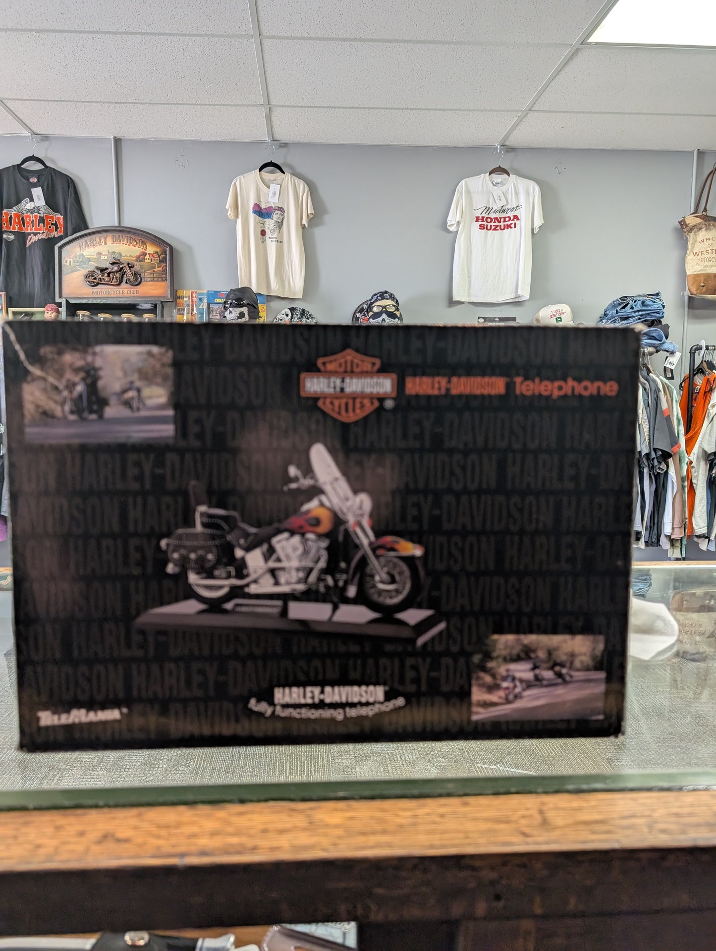Vintage Harley-Davidson telephone