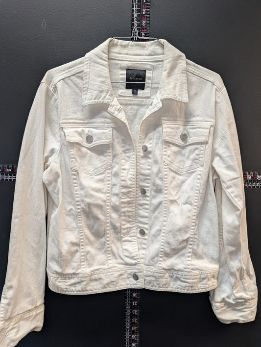 The Limited White Denim Jacket Women’s Large Classic Trucker Style