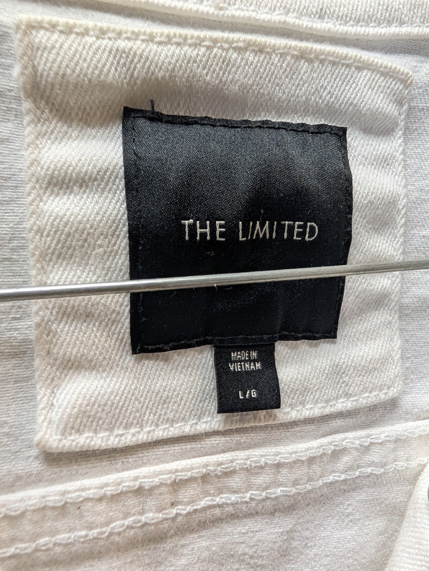 The Limited White Denim Jacket Women’s Large Classic Trucker Style