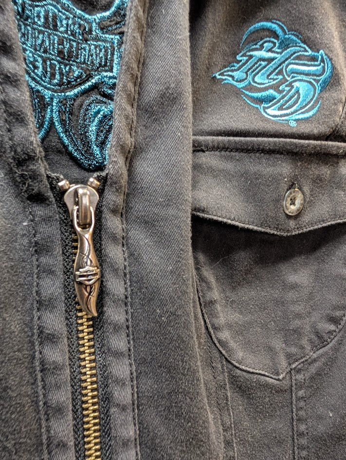 Harley-Davidson Lace-Up Back Zip Vest – Women’s XL