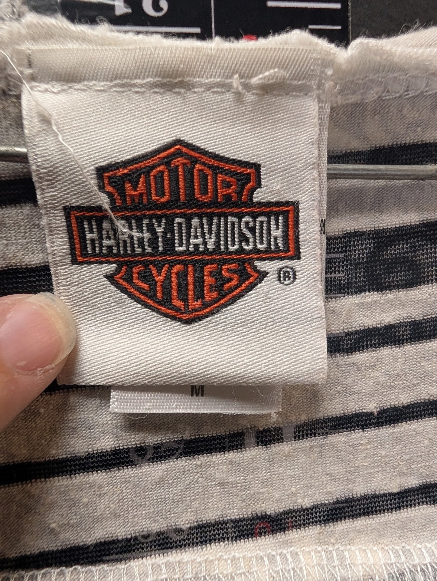 Harley-Davidson Women’s Distressed Skull Graphic Sheer Panel Tee – Medium