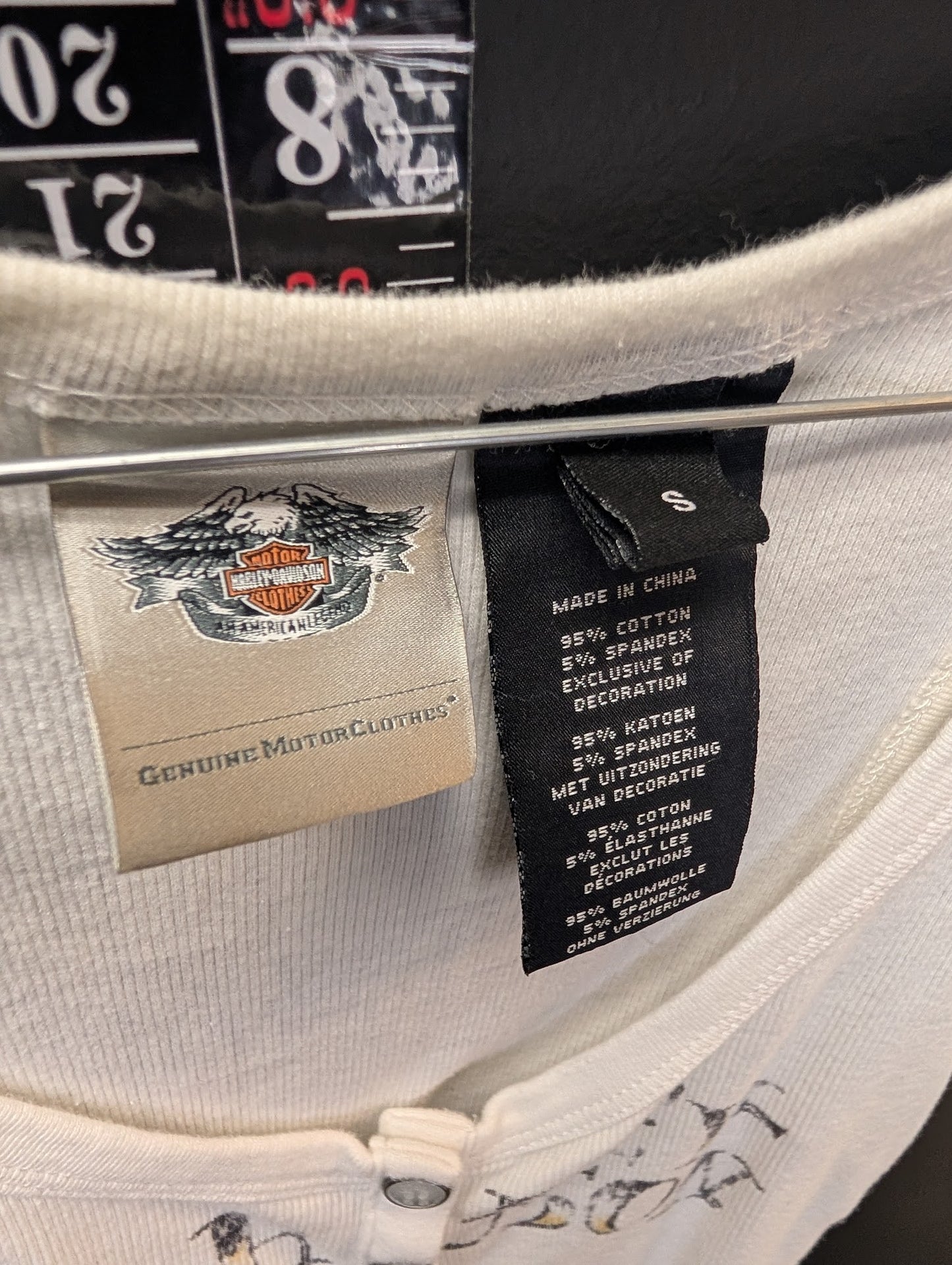 Harley-Davidson Women’s Ribbed Henley Tank Top – Small