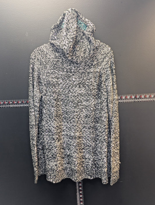 Harley-Davidson Metallic Knit Hoodie – Sequin Slub Pullover Sweater (M)