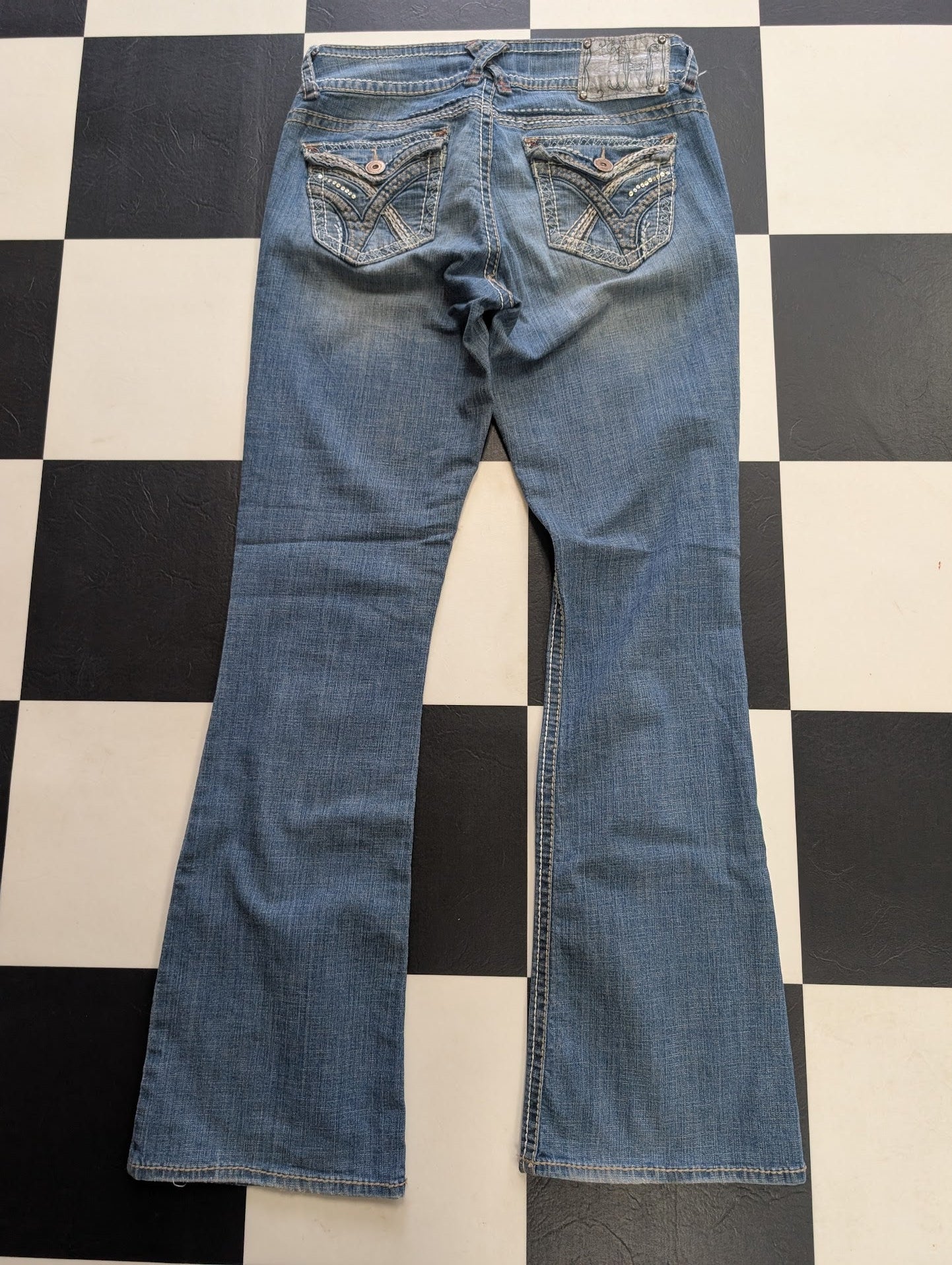 Hydraulic “Lola Bootcut” Jeans – Size (check tag), Embroidered Pocket, Light Wash