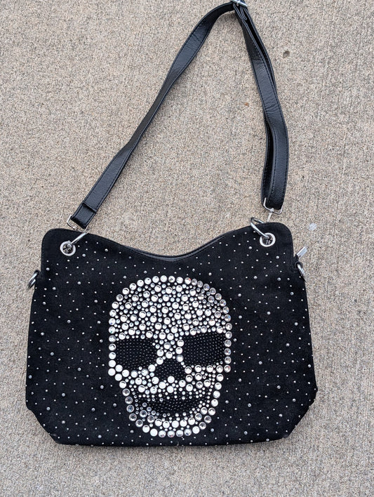 Rhinestone Skull Shoulder Bag 💀