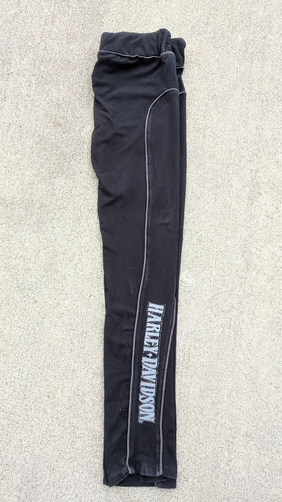 Harley-Davidson Women’s Black Leggings with Side Logo Graphic