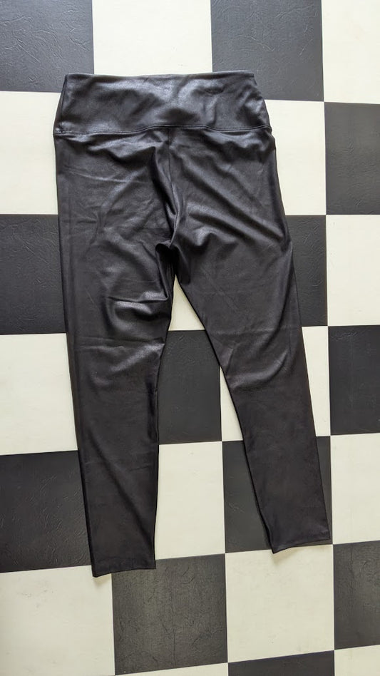 Simply Vera Vera Wang Black Faux Leather Leggings High Rise – Size Large