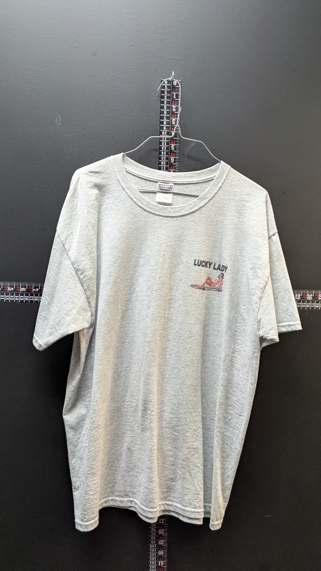 “Lucky Lady” Pinup Graphic Tee – Jerzees Heavyweight (Large)