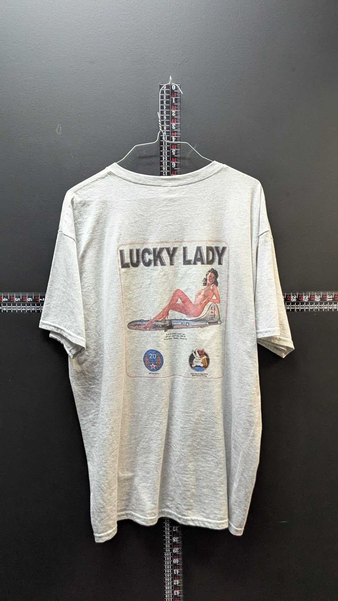“Lucky Lady” Pinup Graphic Tee – Jerzees Heavyweight (Large)