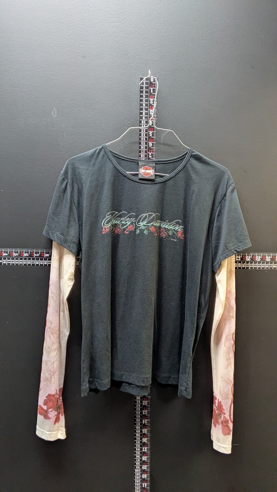 Harley-Davidson Layered Tattoo Look Floral Sleeve Tee – Dayton, OH (Women’s)