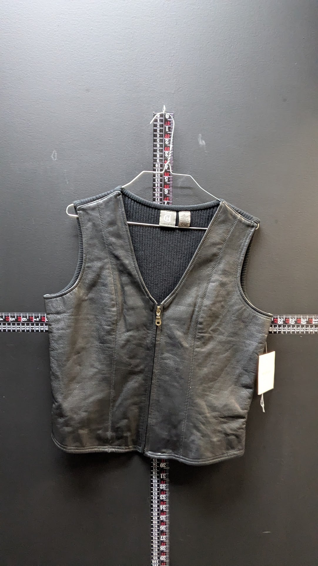 Chandler Hill Leather & Knit Zip Vest – Women’s Medium