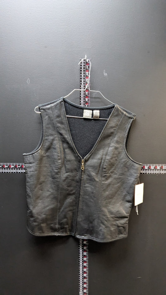 Chandler Hill Leather & Knit Zip Vest – Women’s Medium