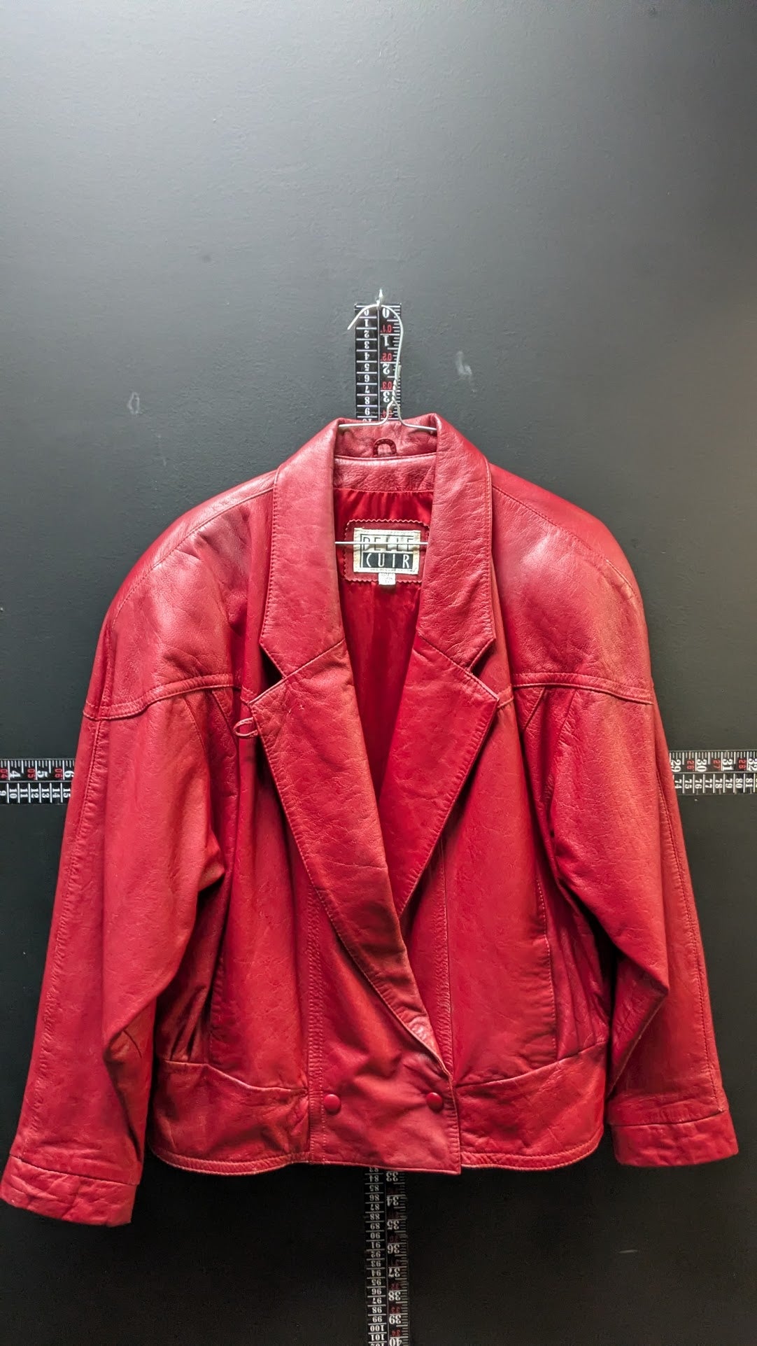 Vintage Pelle Cur Red Leather Jacket – Women’s L