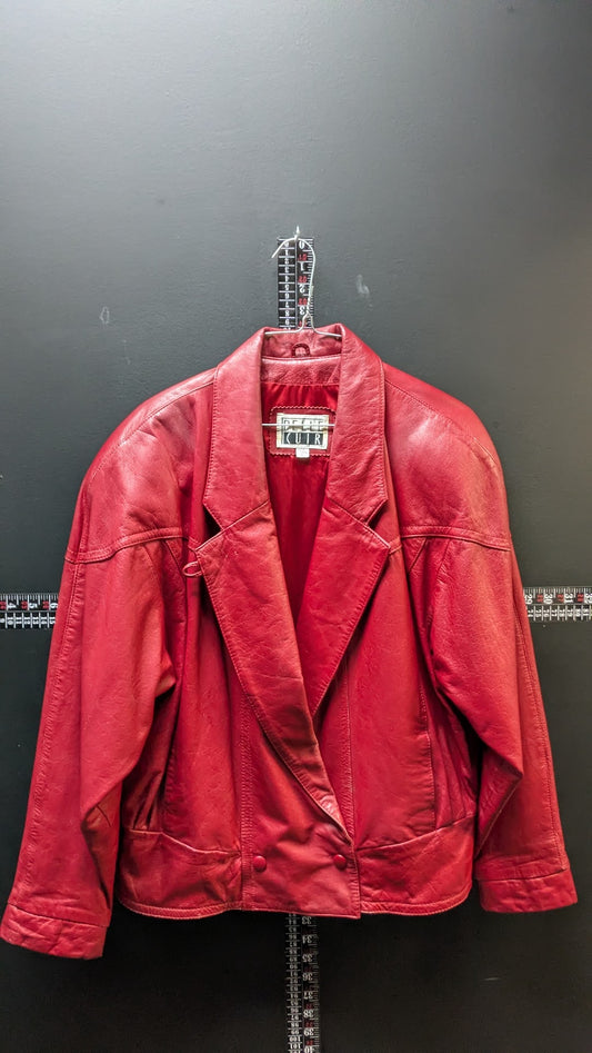 Vintage Pelle Cur Red Leather Jacket – Women’s L
