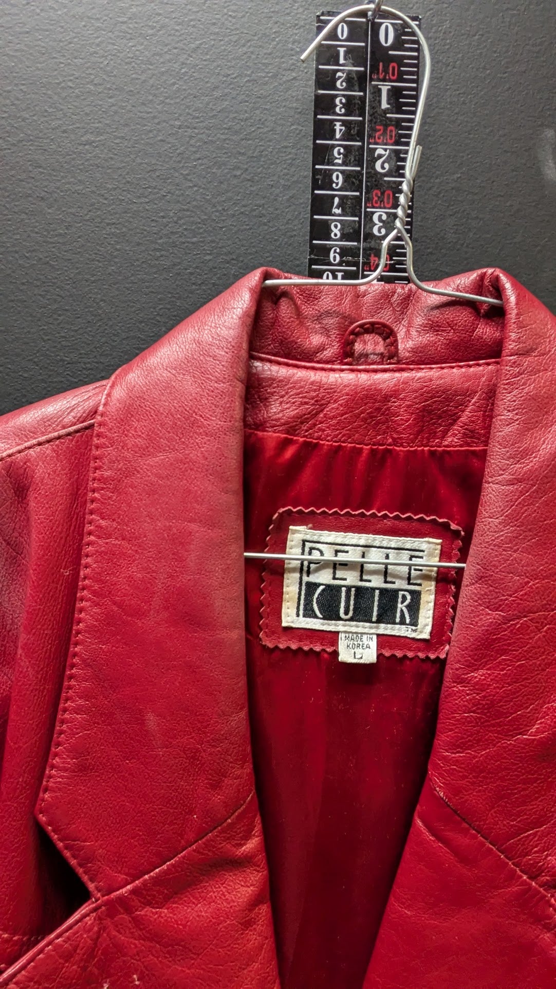 Vintage Pelle Cur Red Leather Jacket – Women’s L
