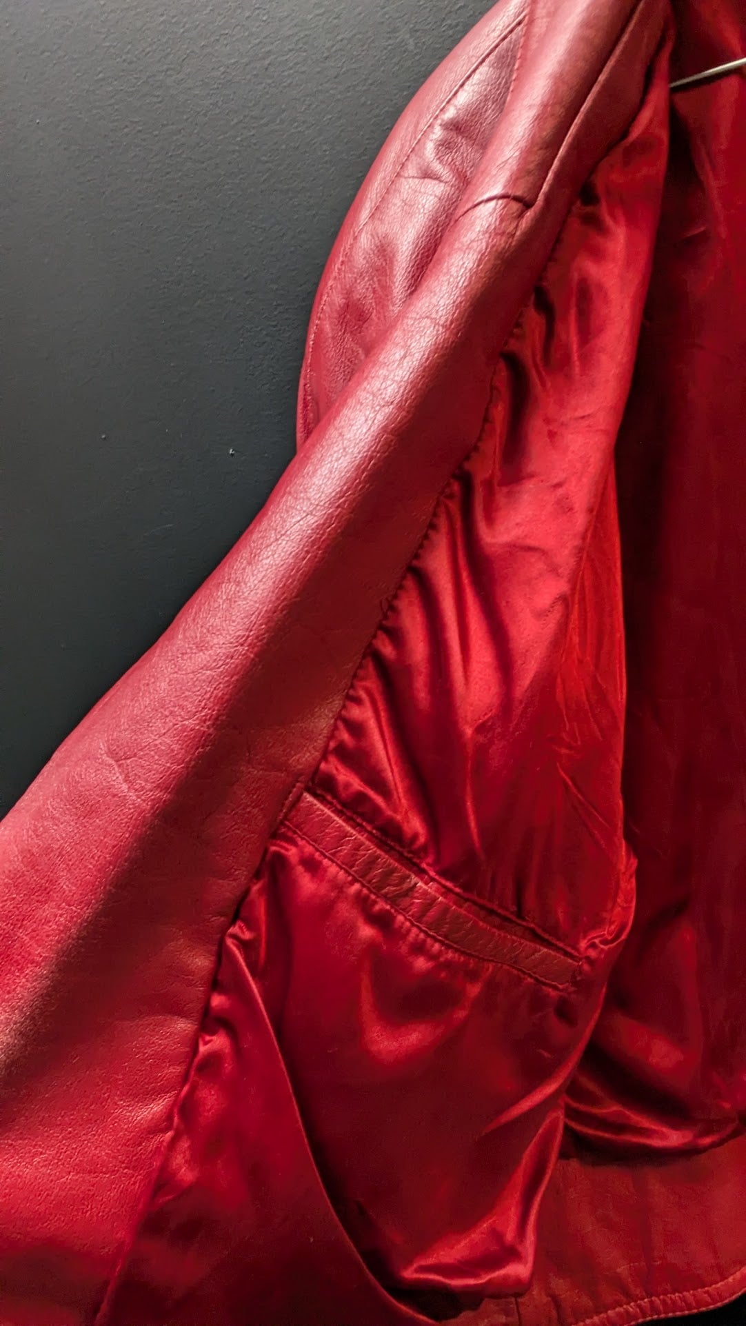 Vintage Pelle Cur Red Leather Jacket – Women’s L