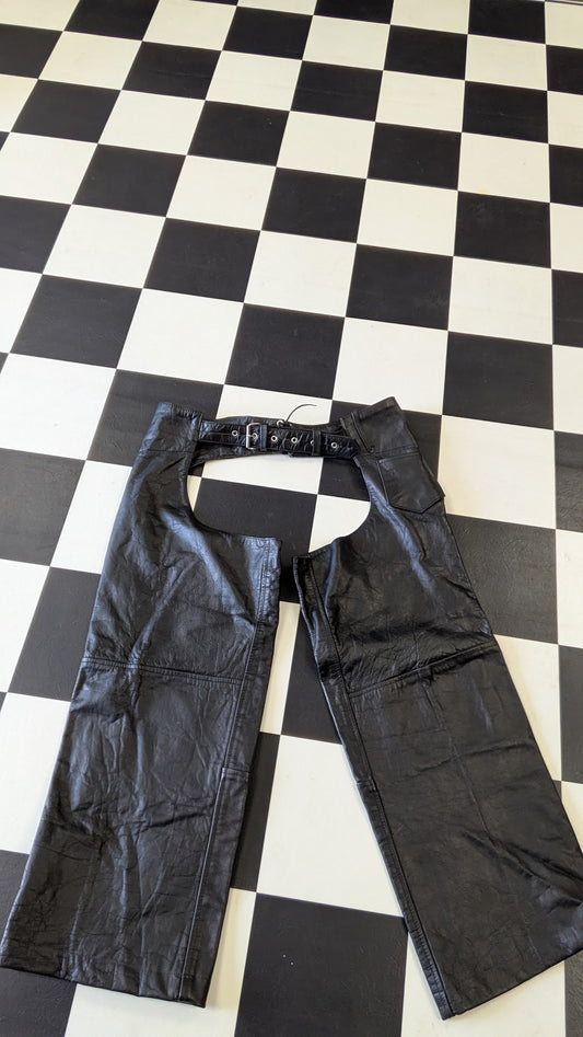 Vintage Unik Leather Motorcycle Chaps – Size 4XL