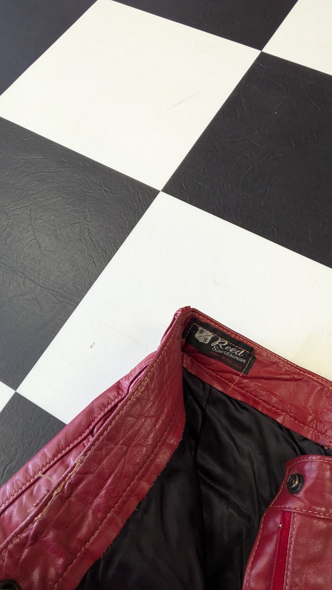 Vintage Reed Sportswear Red Leather Pants – Women’s Small – Genuine Leather