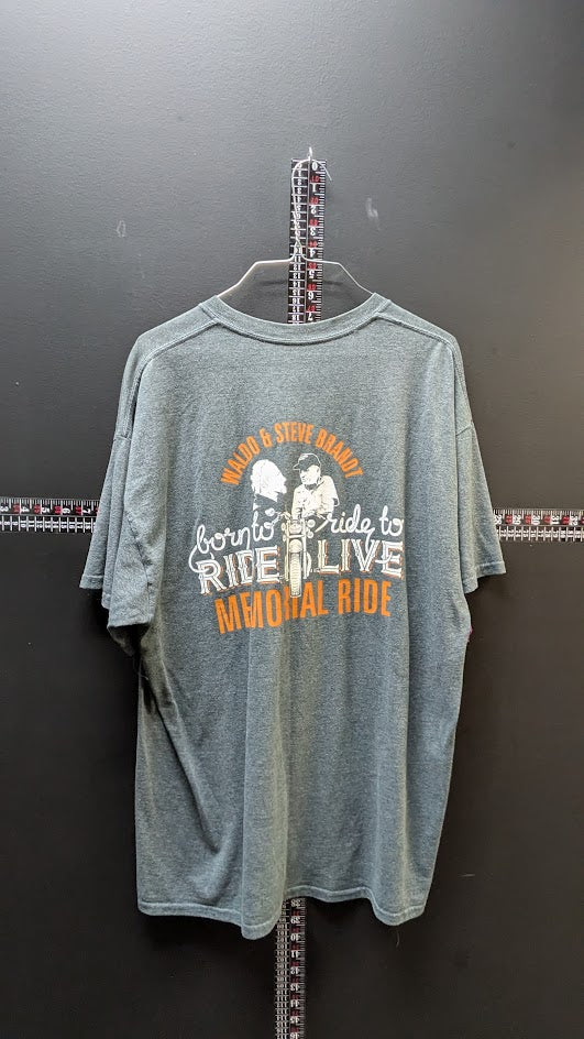 Brandt's Wabash, IN Memorial Ride Tee (XL) – Faded Graphic, Soft Feel